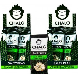 CHALO Wasabi Beanworks Salty Peas - 2 x 12 zakjes