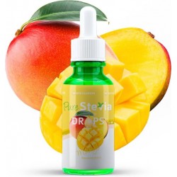 Stevia Drops Mango 50ml suikervervanger - PureStevia - Stevia druppels - Flavor drops - Bewuste voeding, Lekker Verfrissend !