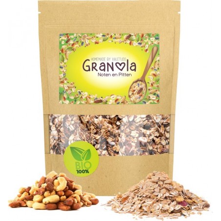 Valetudo® Homemade Granola met Noten en Pitten – Het Perfecte Gezonde Ontbijt Voor in Jouw Yoghurt Beker of Mueslibeker – 750g