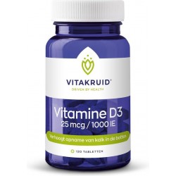 VitaKruid Vitamine D3 25 mcg 120 tabletten