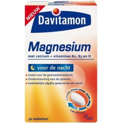 Davitamon Magnesium Tabletten - Goede Nachtrust - 30 stuks - Voedingssupplement