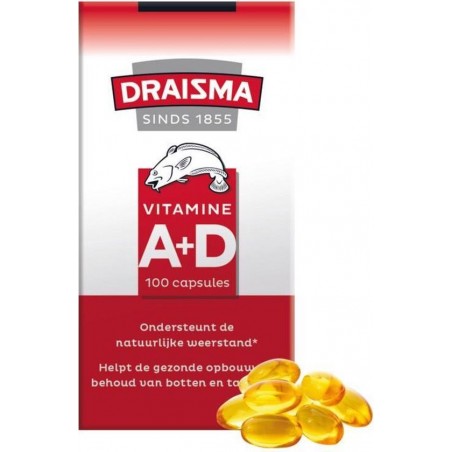 Draisma Vitamine A+D Levertraan 100 capsules