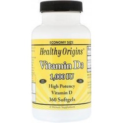 Vitamine D3 1000 IU (360 gelcapsules) - Healthy Origins