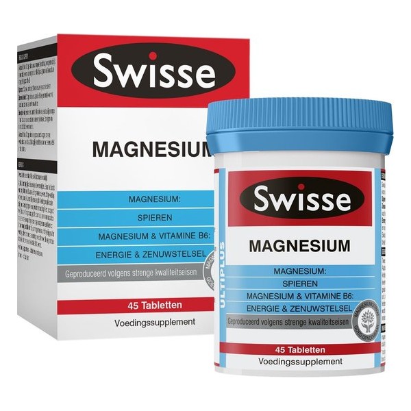 Swisse Magnesium Voedingssupplement - 45 tabletten - Energie en Zenuwstelsel