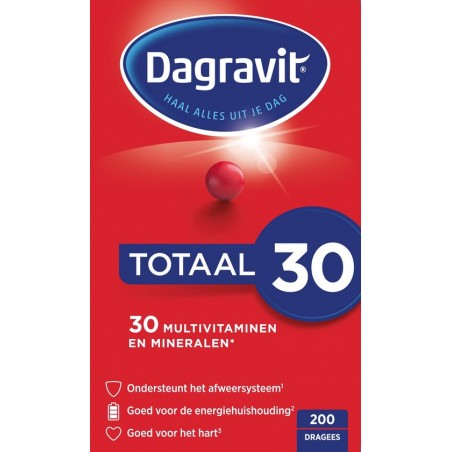 Dagravit Totaal 30 Multivitaminen Voedingssupplement - 200 Tabletten