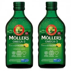 Möller's Omega-3 Levertraan Citroen - 2 x 250ml