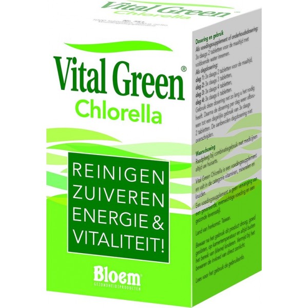 Bloem Vital Green Chlorella - 1000 Tabletten - Voedingssupplement