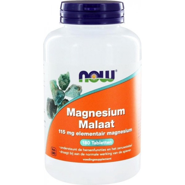 NOW Magnesium Malaat 1000 mg - 180 Tabletten