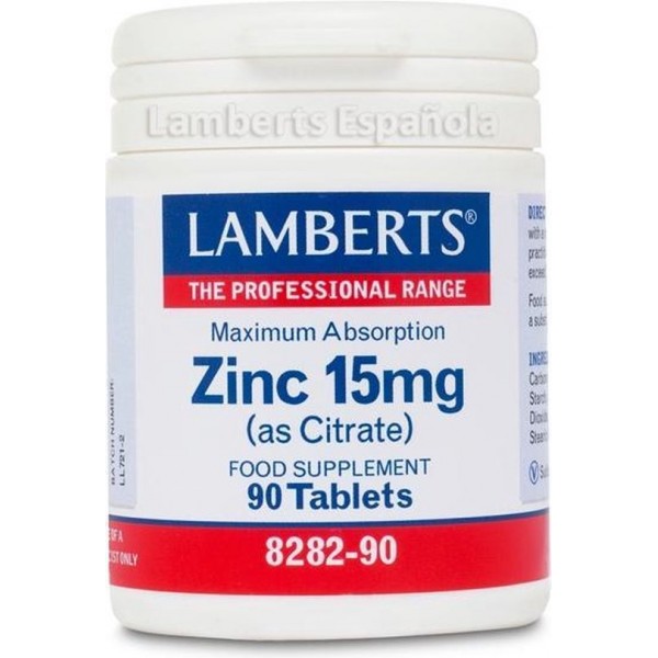 Lamberts Zink Citraat 15mg - 90 Tabletten - Mineralen