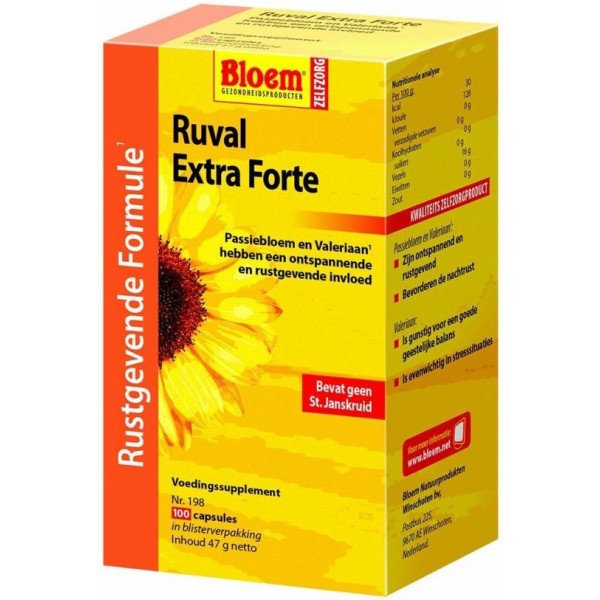 Bloem Ruval Extra Forte (zonder St. Janskruid) - 100 capsules - Voedingssupplement