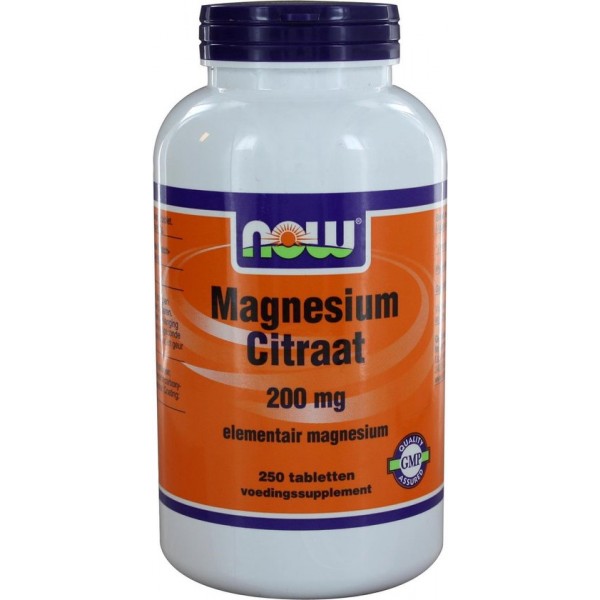 Magnesium citraat 200 mg 250 tabletten - Voedingssupplement