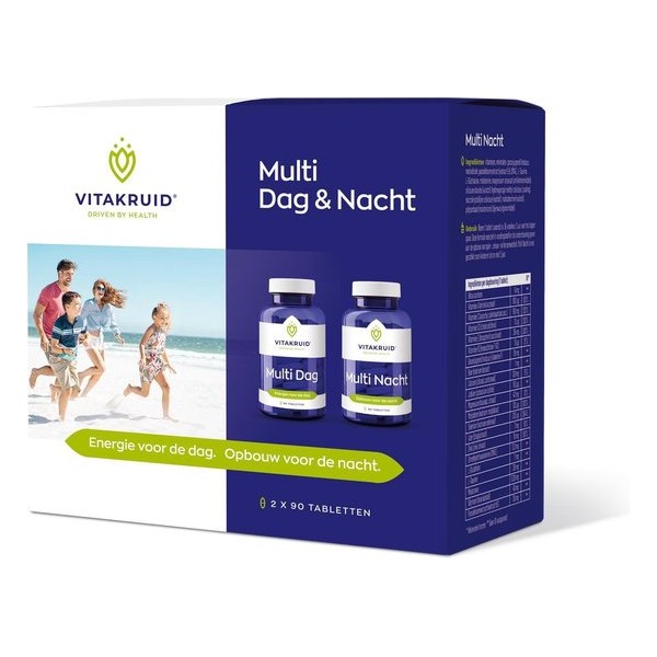 Vitakruid Multi Dag and Nacht Voedingssupplement - 90 Dag tabletten - 90 Nacht Tabletten