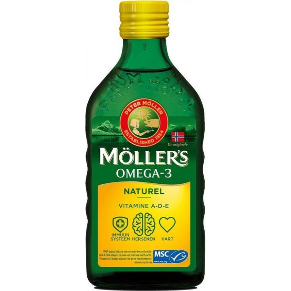 Moller's Omega-3 Naturel - 250 ml - Visolie - Visolie - Voedingssupplement