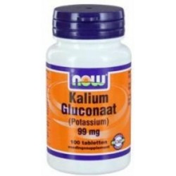 Now Foods - Kalium Gluconaat (Potassium Gluconate) - 99 mg Kalium per Tablet - 100 tabletten