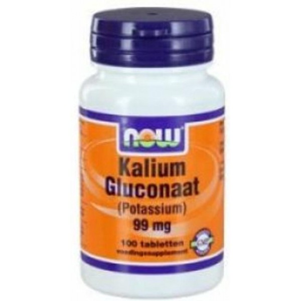 Now Foods - Kalium Gluconaat (Potassium Gluconate) - 99 mg Kalium per Tablet - 100 tabletten