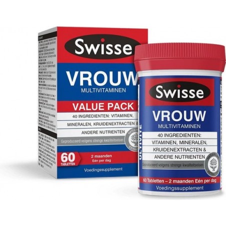 Swisse Vrouw Multivitaminen Voedingssupplement -  60 tabletten