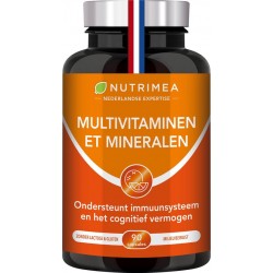 Multivitaminen - helpt natuurlijk afweersysteem •  Nutrimea - 90 caps