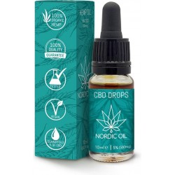 CBD olie 5% Full Spectrum 10 ml van Nordic Oil© - Glutenvrij en Vegan - EU hennepplanten - Beste kwaliteit