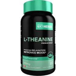 L-Theanine 250 mg ★ 88Herbs ★ Verhoogt de Focus ★ 60 capsules zonder toevoegingen ★ Supplement