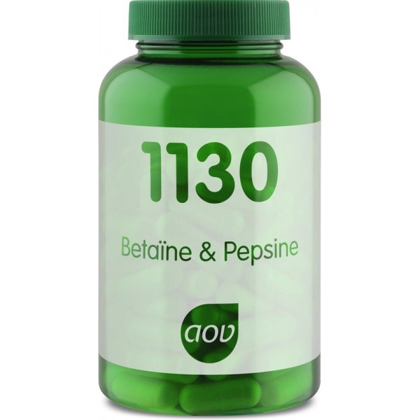 AOV 1130 Betaine & Pepsine - 120 vegacaps  - Enzymen - Voedingssupplementen