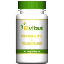 Elvitaal Vitamine B12 1000µ + foliumzuur - 90 Tabletten - Vitaminen