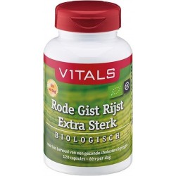 Vitals Rode gist rijst extra sterk biologisch Voedingssupplementen - 120 vegicaps