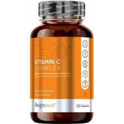 Vitamine C Complex capsules - Formule voor de weerstand voor volwassenen en kinderen - 120 Vegan Capsules