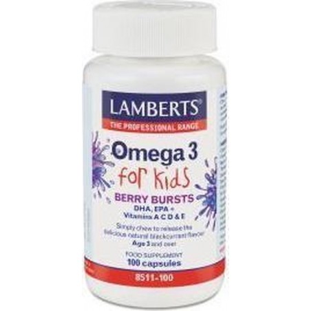 Lamberts Omega 3 Berry Bursts For Kids - 100 Kauwcapsules - Voedingssupplement