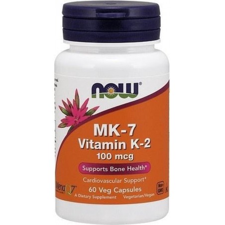 MK-7 Vitamin K-2, 100mcg, 60 veg.-capsules, Now Foods