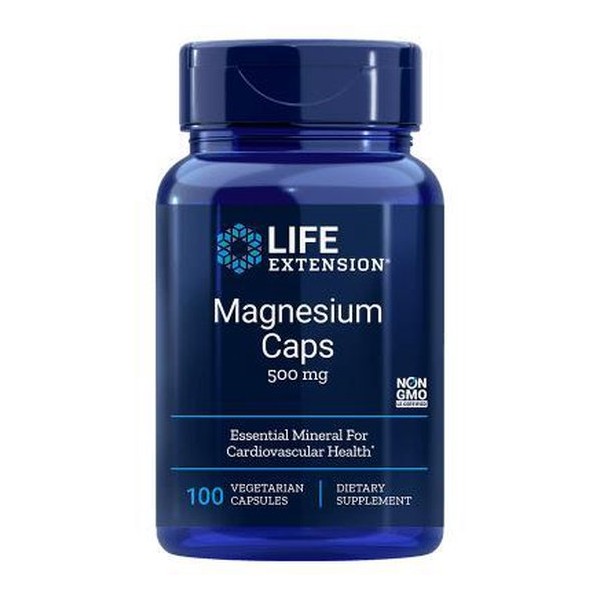 Magnesium Capsules 500 mg (100 Veggie Caps) - Life Extension