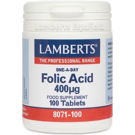 Lamberts Foliumzuur 400mcg - 100 Tabletten