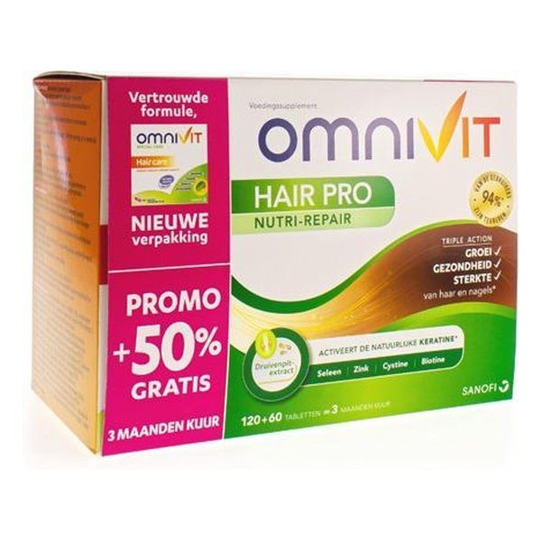 Omnivit Hair Care 120 Tabletten + 60 GRATIS (50%)