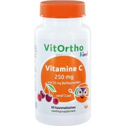 Vitamine C 250 mg met 25 mg Bioflavonoïden (Kind) 60 kauwtabs - VitOrtho