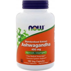 Ashwagandha- 450 mg (180 Vegetarian Capsules) - Now Foods