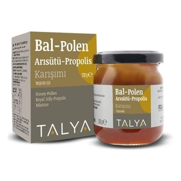 Talya Honing, Bijenpollen, Royal Jelly & Propolis 230g