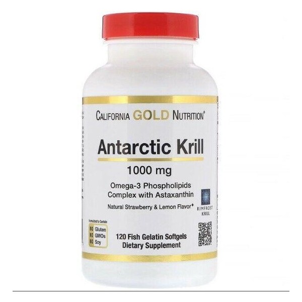 Krill olie, Antarctic, 1000 mg, 120 softgels, California Gold Nutrition