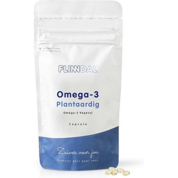 Flinndal Omega-3 Plantaardig 30 capsules - Plantaardige omega-3 uit algen - Bezorgd via de brievenbus - 8720211900969