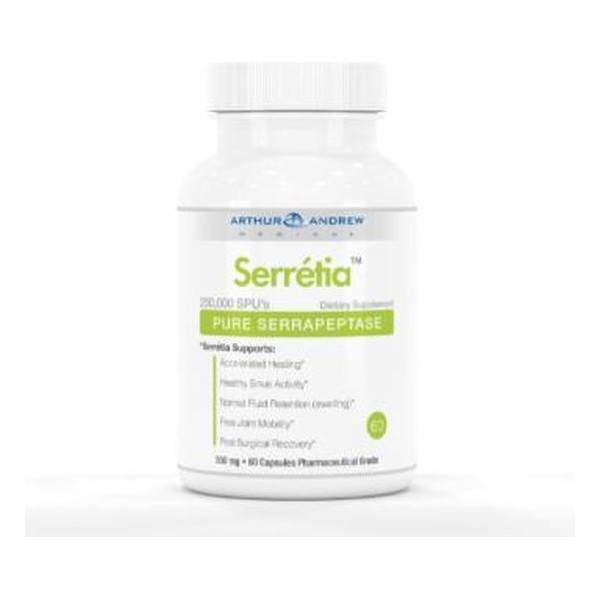 ArthurAndrew AAM SERRETIA, PURE SERRAPEPTASE - 500MG – 30 capsules