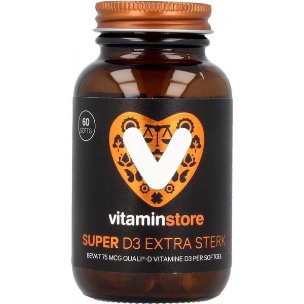 Vitaminstore  - Super D3 75 mcg vitamine D - 60 softgels