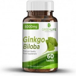 Ginkgo Biloba - 60 capsules - 6000 mg - Stimuleert de doorbloeding - Verhoogt uw Libido - Concentratie booster