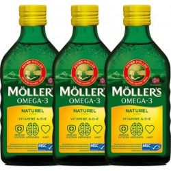 Möller's Omega-3 Levertraan Naturel - 3 x 250ml