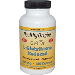 Setria L-Glutathione Reduced 250 mg (150 Capsules) - Healthy Origins