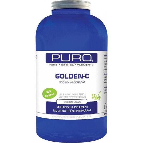 Puro Golden C 365 capsules (goed opneembaar, maagvriendelijke vitamine C)