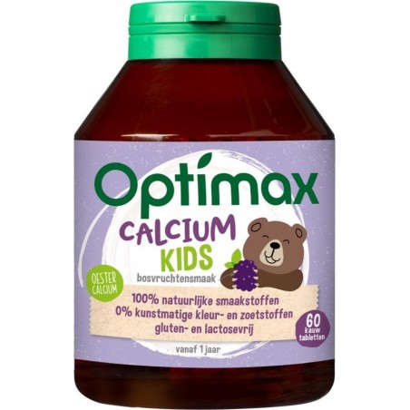 Optimax kind calcium - Voedingssupplement - 60 kauwtabletten