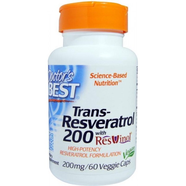 Trans-Resveratrol 200 mg (60 Veggie Caps) - Doctor's Best