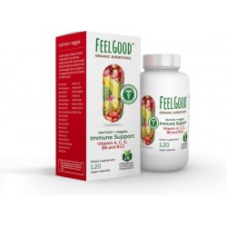 FEEL GOOD Organic Superfoods® Vita Fruits & Veggies IMMUNE SUPPORT capsules  (Bom van vitaminen A, C, B6, B12 & D) WEERSTAND