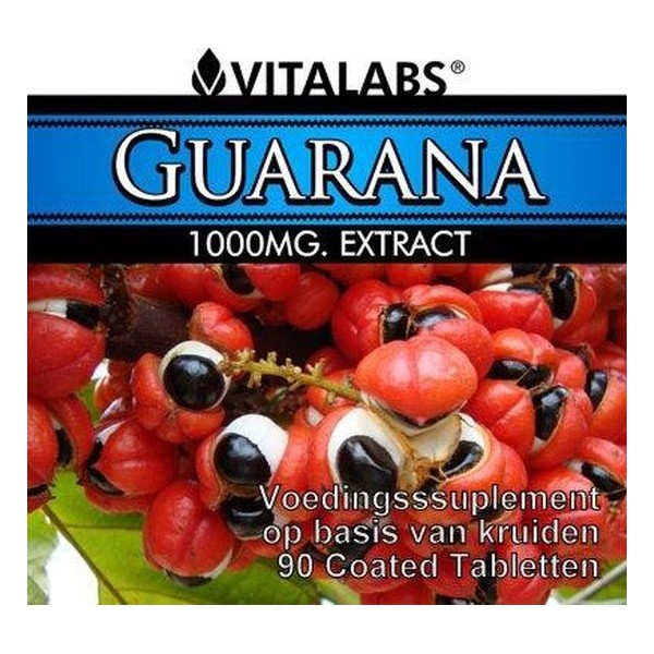 VitaTabs Guarana Extract 1000 mg  - Vetverbrander - 90 tabletten - Voedingssupplementen