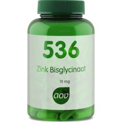 AOV 536 Zink Bisglycinaat 15 mg - 120 veacaps - Mineralen - Voedingssupplementen