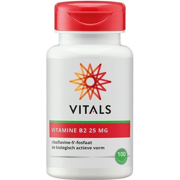 Vitals Vitamine B2 25 mg Voedingssupplementen - 100 vegicaps