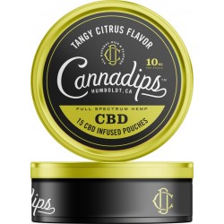 Cannadips CBD olie 16% Tangy Citrus Flavor 10 mg - 15 pouches